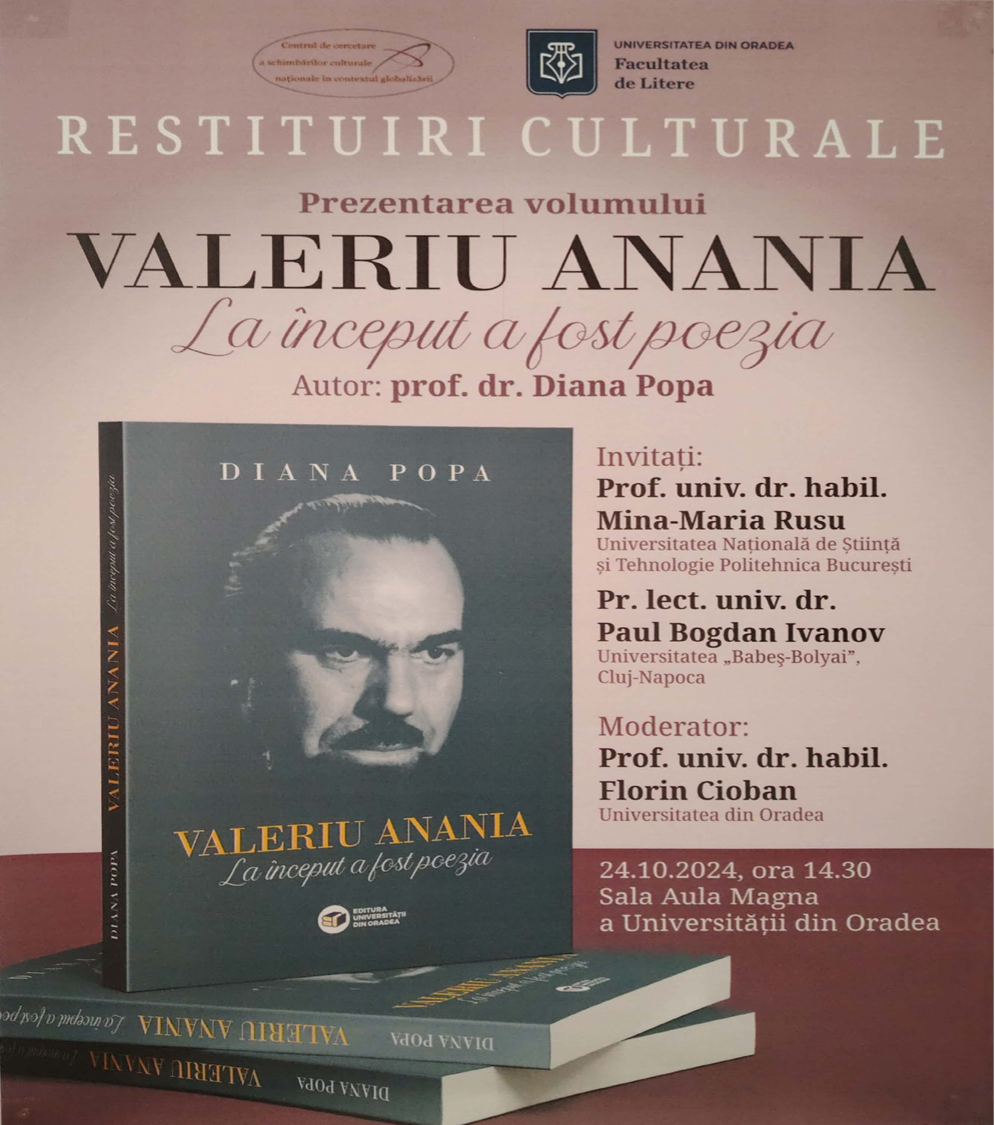 Lansare de carte: Valeriu Anania. La început a fost poezia